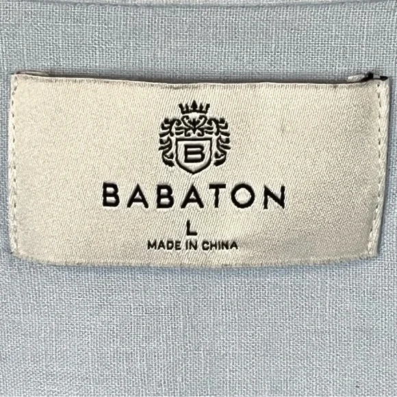 Aritzia Babaton Archive Linen Blue Shirt Oversized Linen Blend Button-Up X-Large - Picture 10 of 13